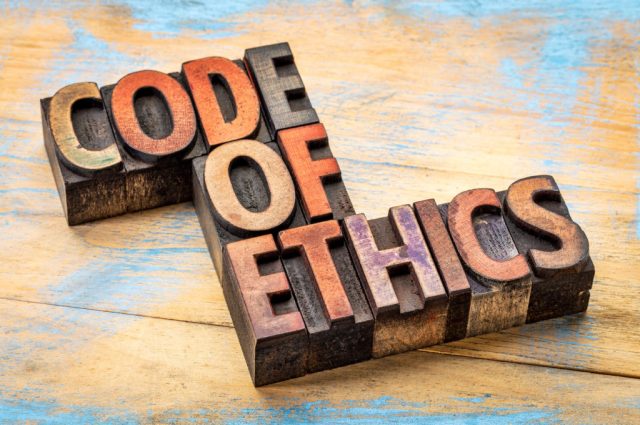 code of ethics bannert in wood type